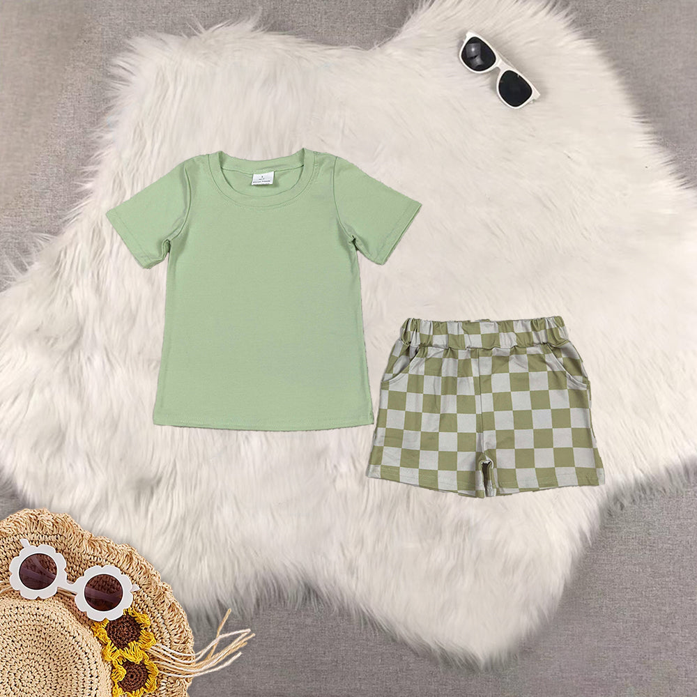 RTS NO MOQ baby boys Clothes short sleeve shorts Sets