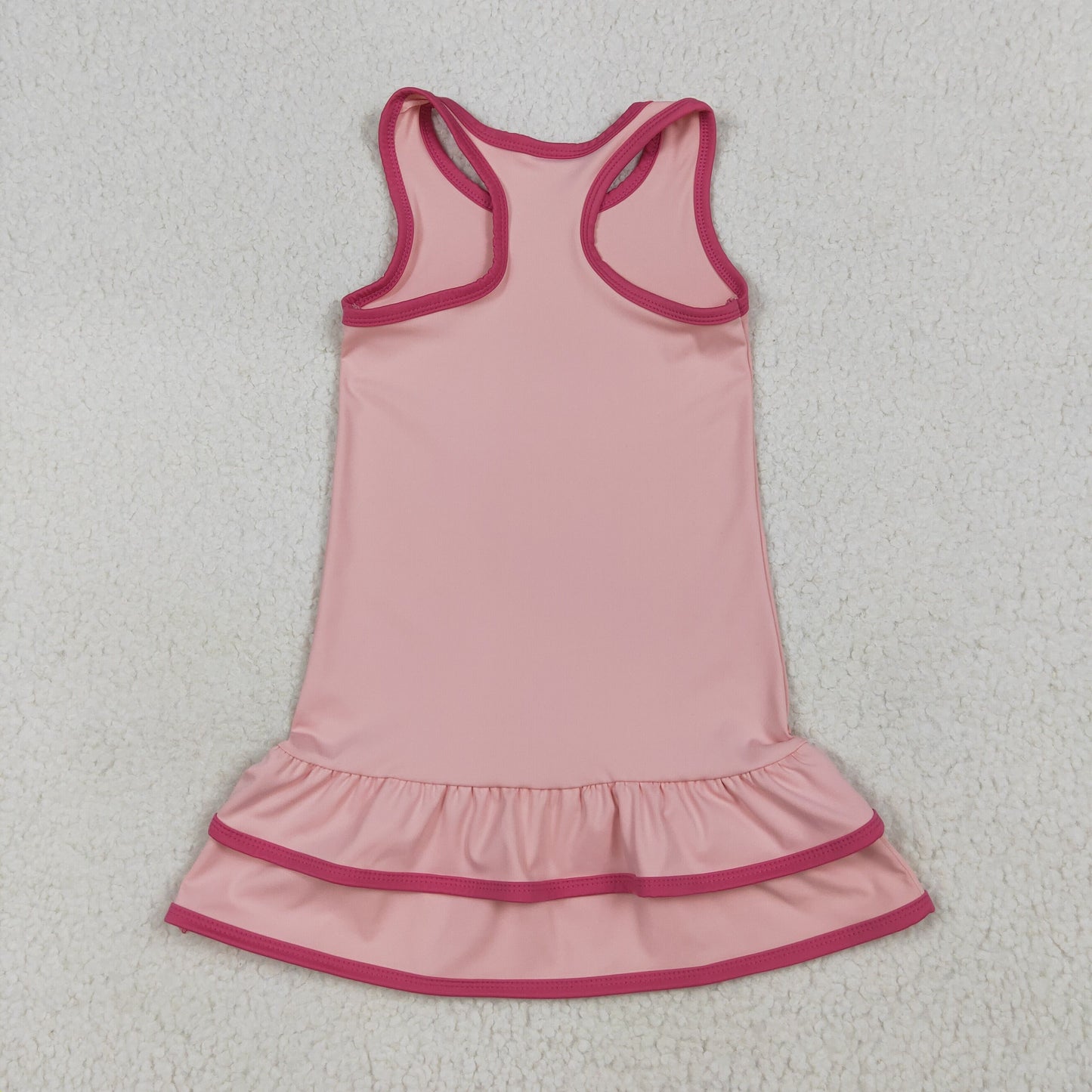 RTS NO MOQ(In Stock) GSD2630 Pure pink yoga sleeveless dress