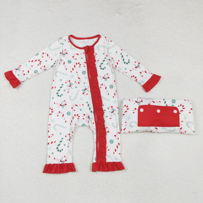 RTS NO MOQ Sibling Baby girls clothes Christmas long-sleeved trousers suit & rompers