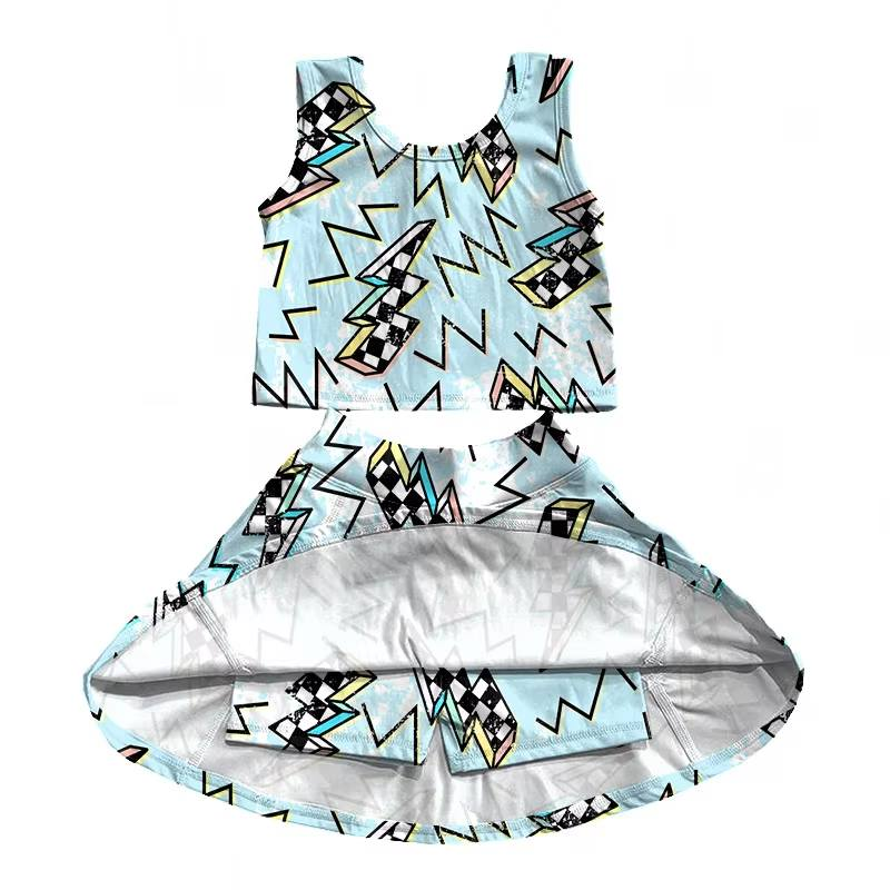 Custom moq 5 each style eta 6-7weeks baby girls summer sleeveless skirts shorts sets -25.7.24