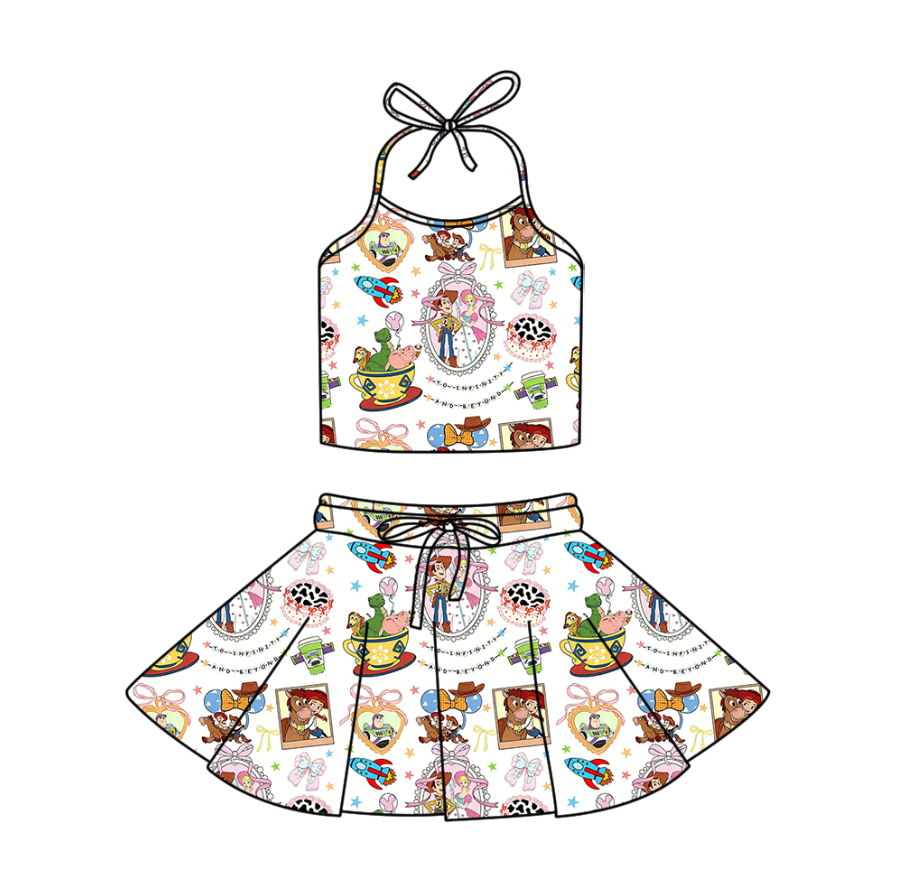 Custom moq 5 mix size milk silk Summer Girl Set with Short Sleeves and Shorts