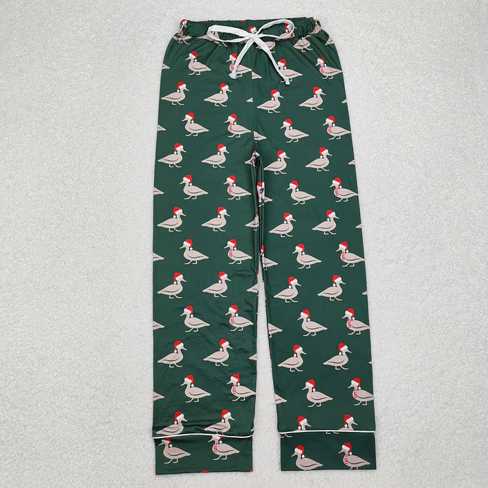 RTS NO MOQ Family Children Adults Christmas Ducks Bamboo Pajamas Sets