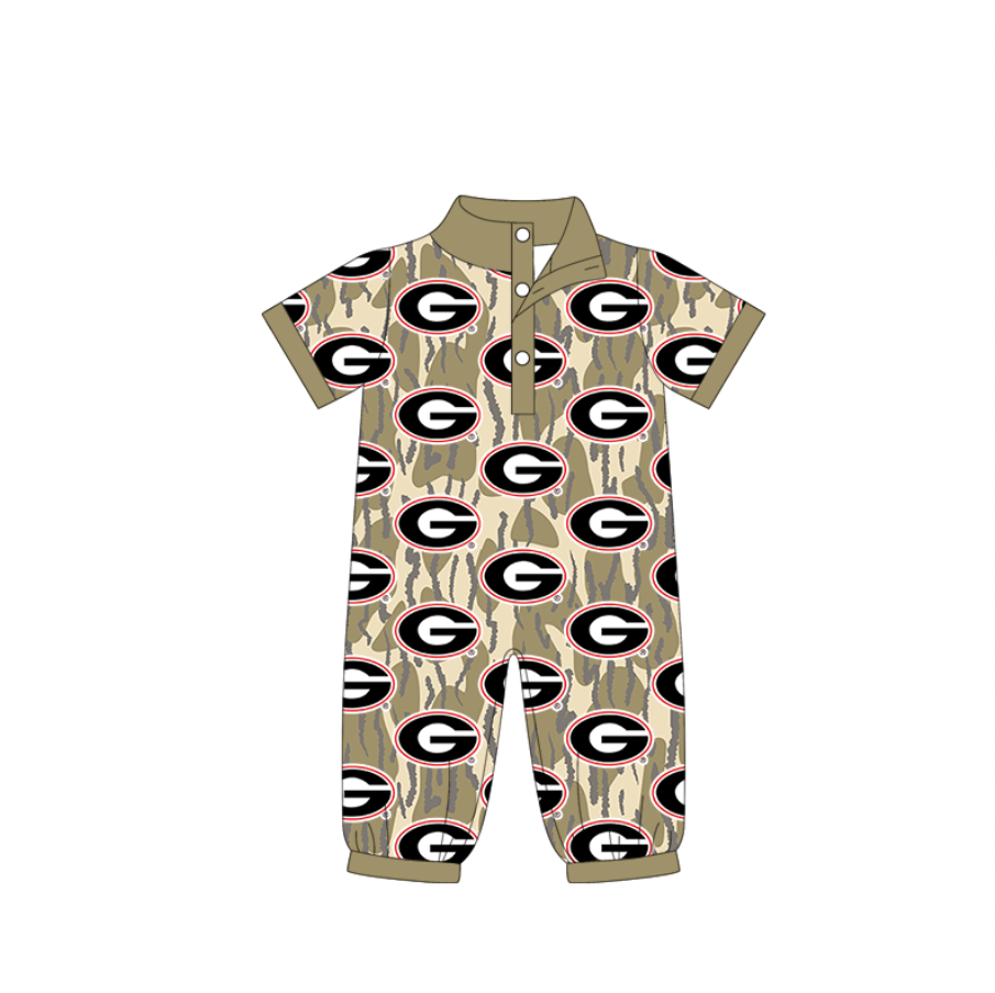 Custom moq 5 mix size milk silk baby boy clothes team summer camouflage short sleeve romper-25.11.22