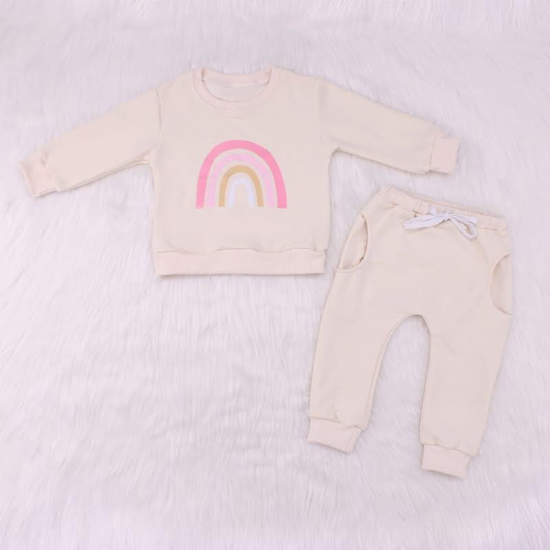 Custom moq 5 each style eta 6-7weeks baby girl clothes long sleeve pant set-25.9.16