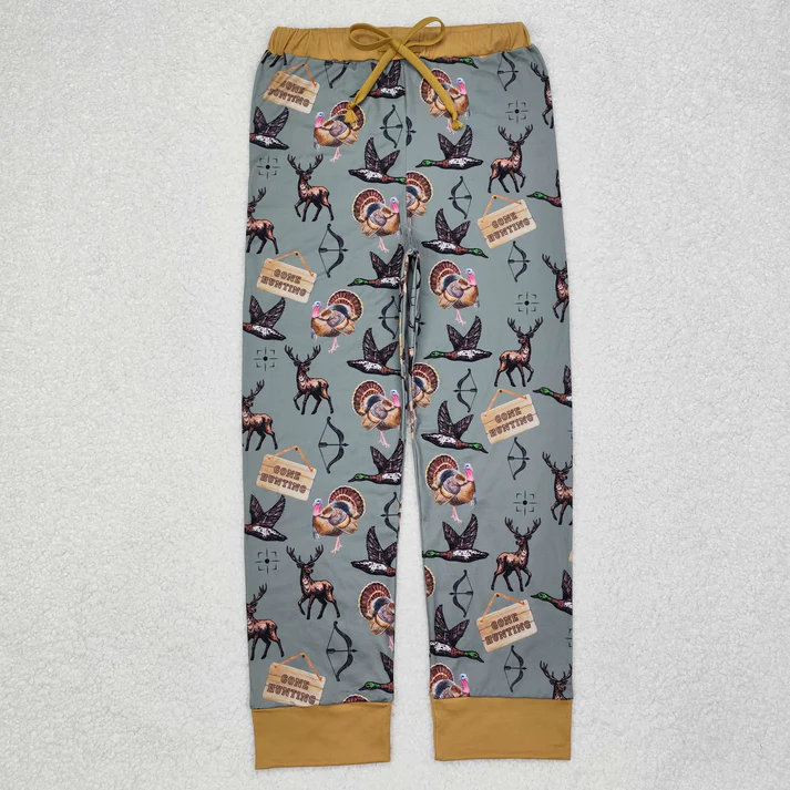 RTS NO MOQ Sibling adult clothes milk silk camouflage duck adult long pants