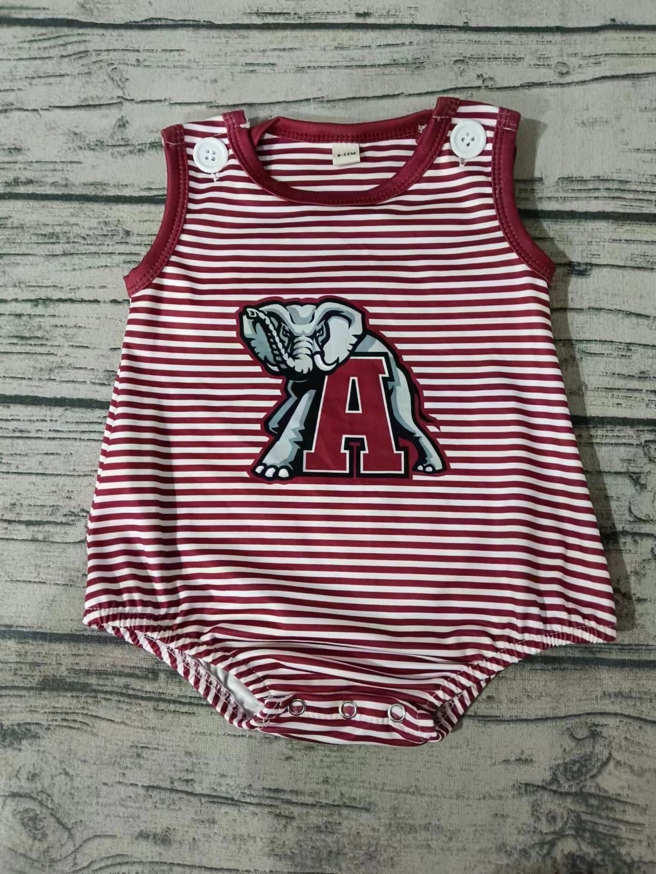Custom MOQ 5 Boys rompers elephant A team