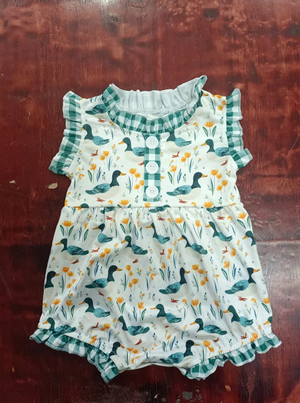 baby girls clothes duck vest summer Romper