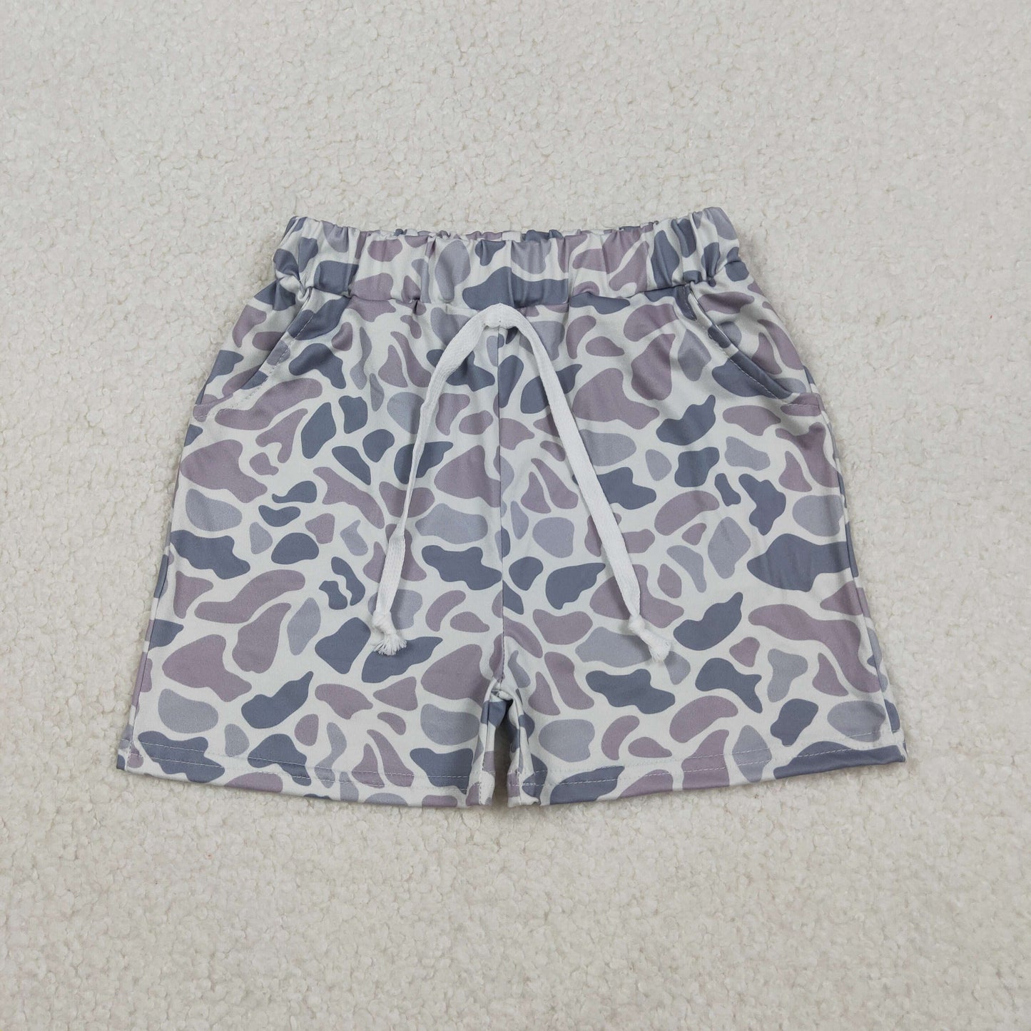 RTS NO MOQ(In Stock) SS0140-2 Camouflage Light Grey Pocket Shorts