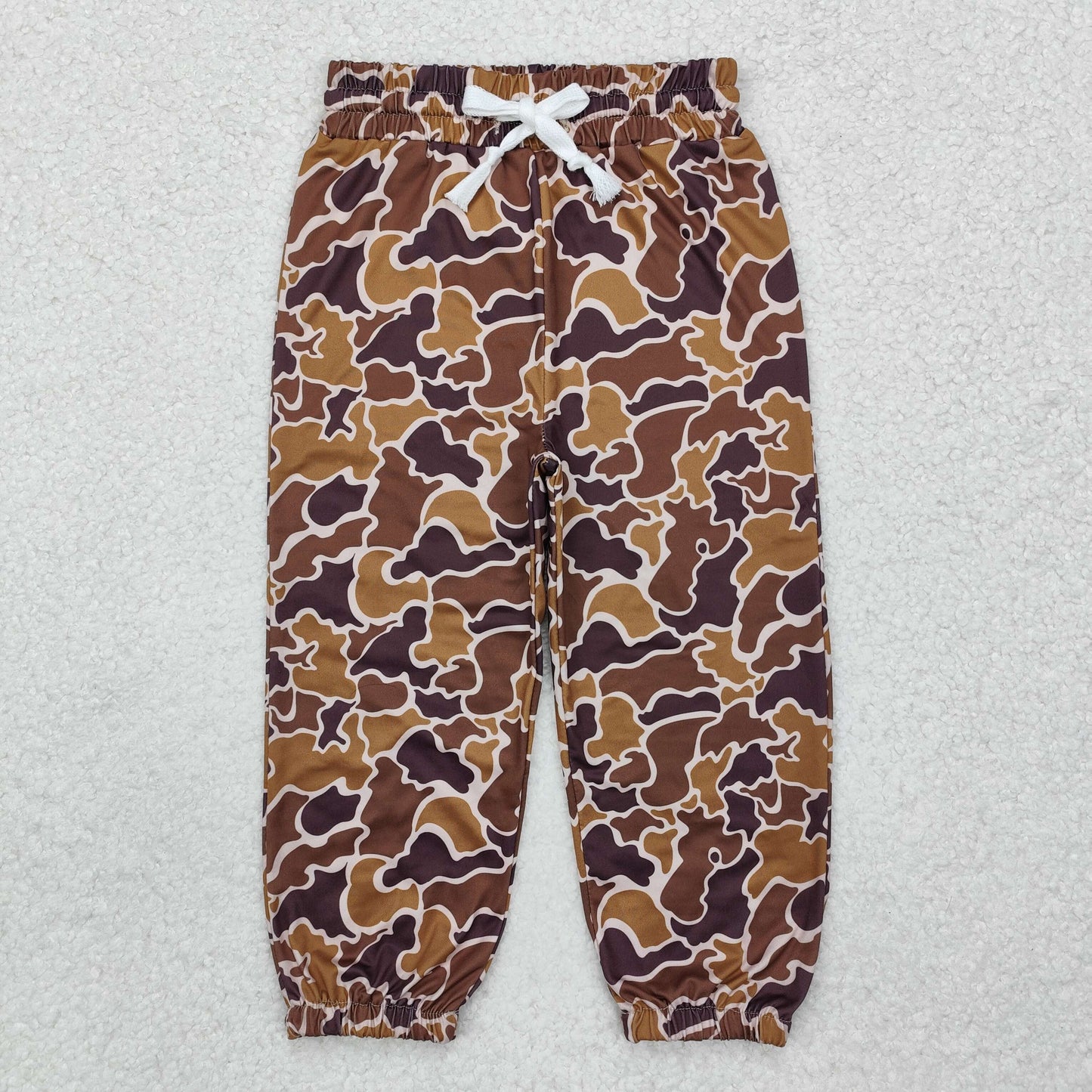 RTS NO MOQ(In Stock) Yellow-brown camouflage drawstring trousers