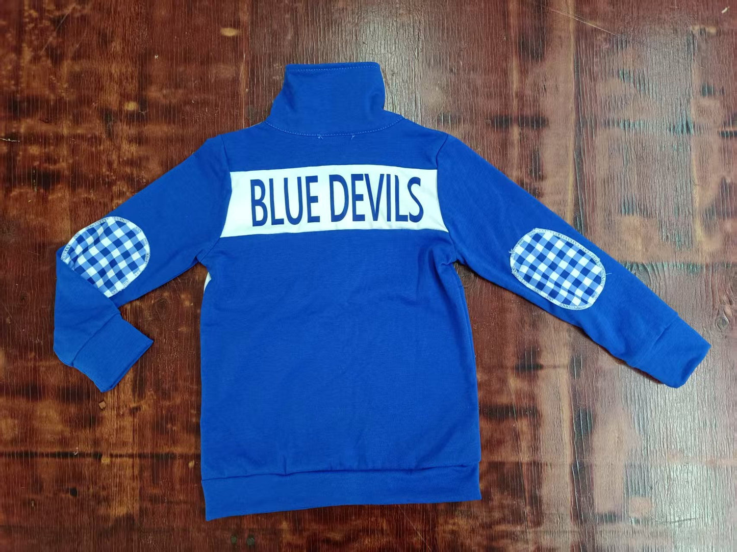 Custom moq 3 eta 6-7weeks baby boys clothes team blue Long Sleeve Top