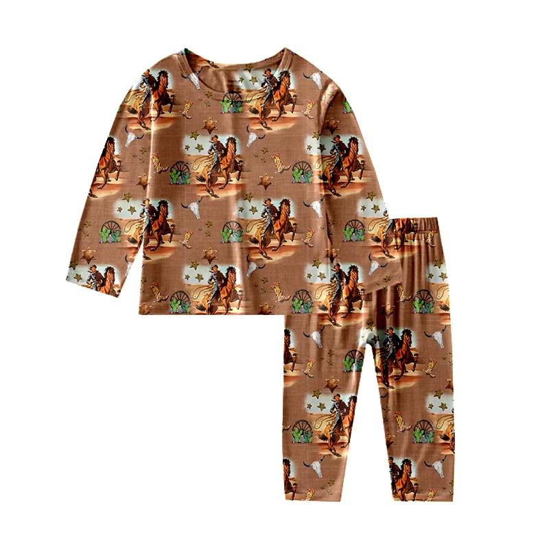 Custom moq 5 each style eta 6-7weeks baby boy clothes long sleeve pants sets 8-25.7.28