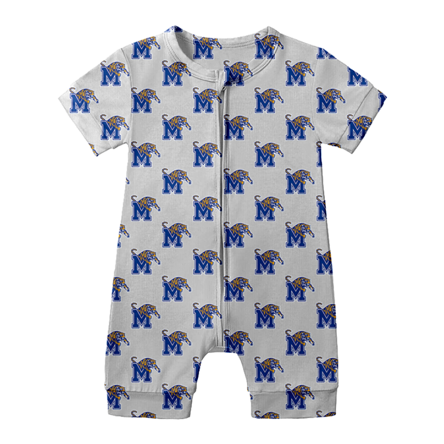 Custom moq 5 mix size milk silk baby boys clothes team summer baby boy clothes short sleeve romper