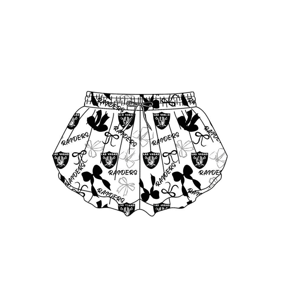 Custom moq 5 mix size milk silk summer teams Baby Girls Black Bow Vest Top Skirt Shorts Sets Sleeveless Knee Length Dresses Yoga Shorts Yoga Active Outfit
