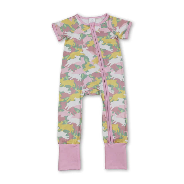 RTS NO MOQ Sibling Baby Girls Bows Highland Cows Ruffle Pants Western Pajamas Set Ruffle Dress Zipper Romper