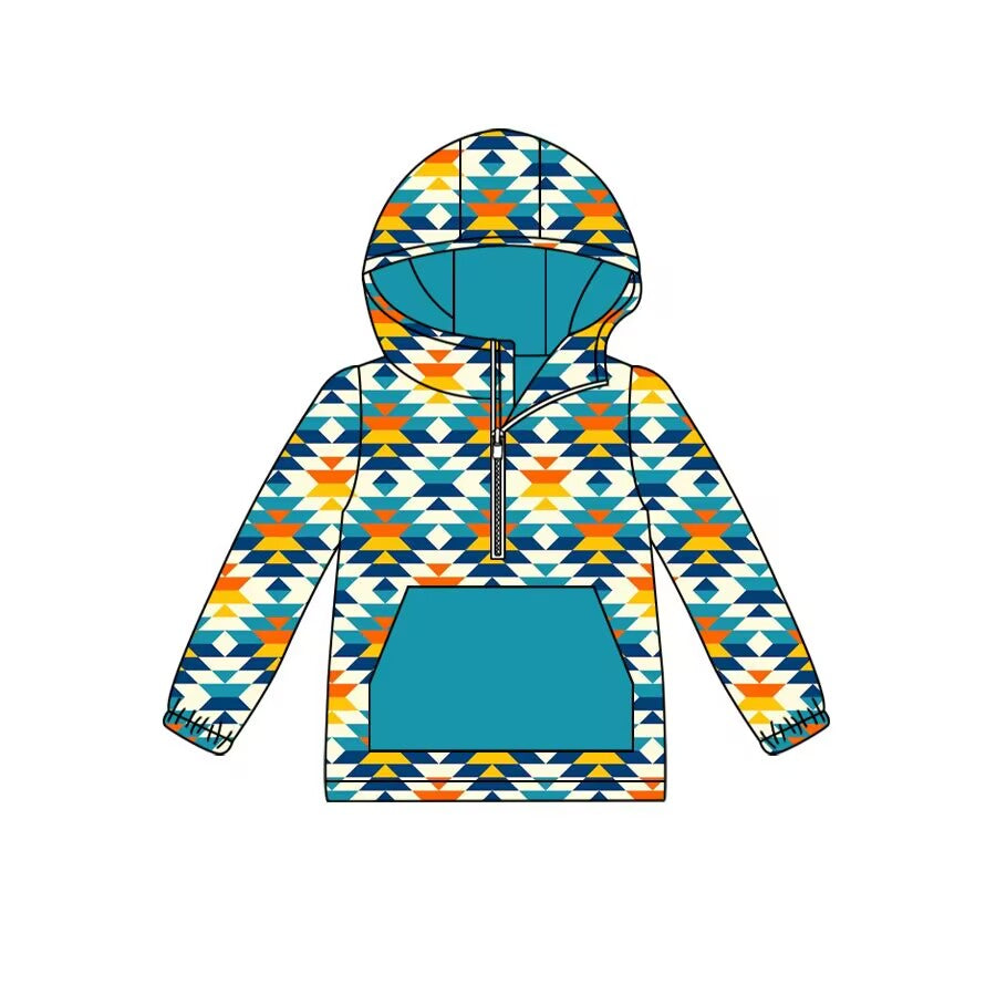 Custom moq 3 eta 6/8weeks moq 5 eta 4/5weeks geometric Zipper Hat for Boys