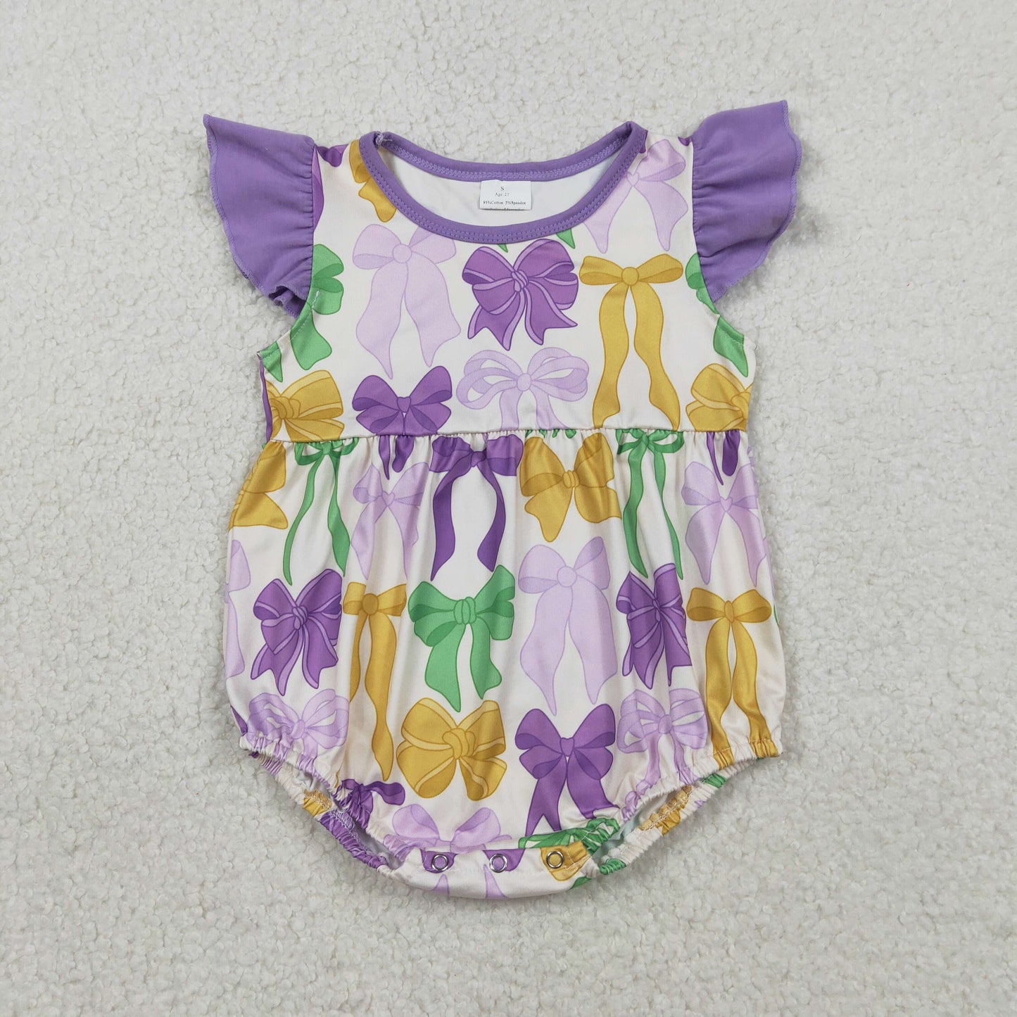 RTS NO MOQ(In Stock ) SR3546 Carnival Bow Pattern Vest Jumpsuit