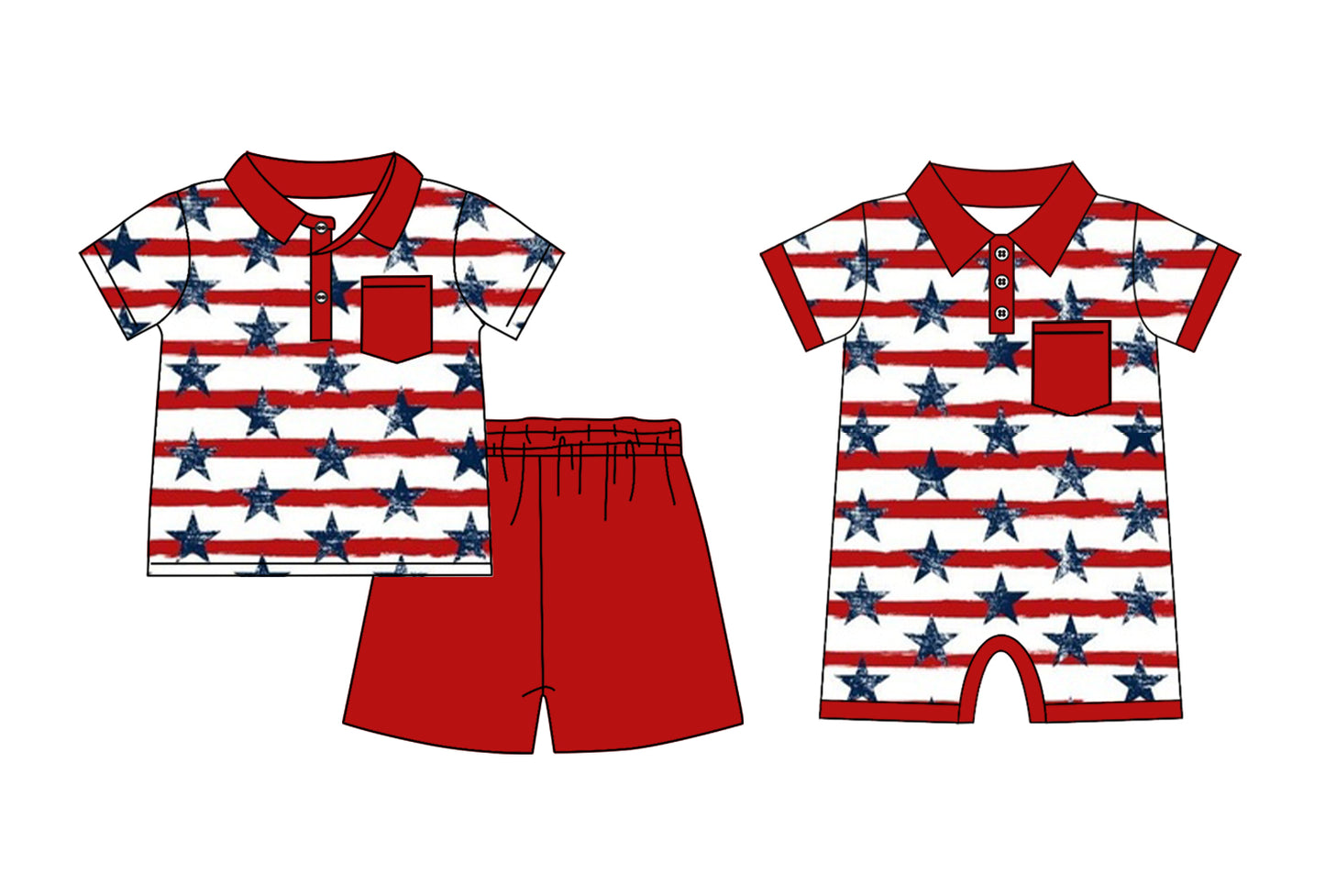 11.26 custom each style moq 5eta 4-6week Sibling Sister 4th of july baby boy short sleeve shorts sets and rompers match design