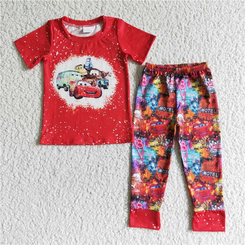 SALES NEW Baby boys racing red car legging sets