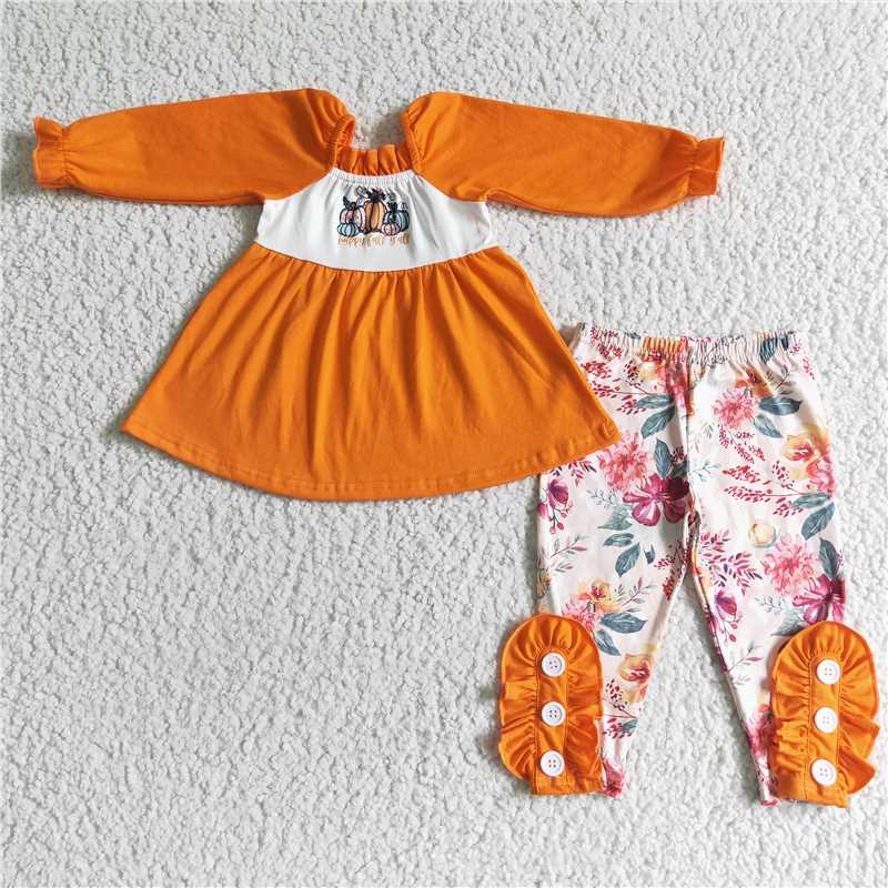 SALES NEW Baby Girls Pumpkin Fall Yall Tunic Legging Outfits clothes sets
