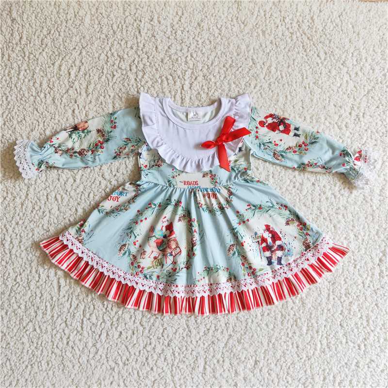 SALES NEW Baby Girls Christmas Long Sleeve House Dresses Cute Holiday Wear for Little Ones Comfortable Festive Clothing