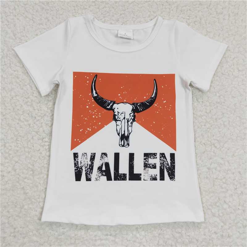 SALES NEW Baby Girls Western Cows Short Sleeve Tee Shirts Tops Kids' Casual Cotton Graphic T-Shirt for Girls