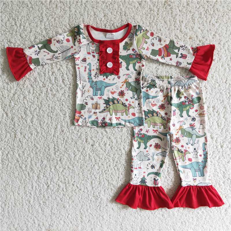 SALES NEW Girls dinosaur pajamas