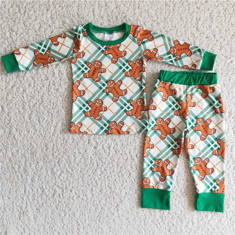 SALES NEW Baby Boys Gingerbread Plaid pajamas