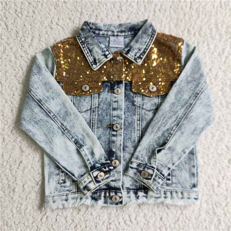6 B12-10 SEQUIN denim blue jacket