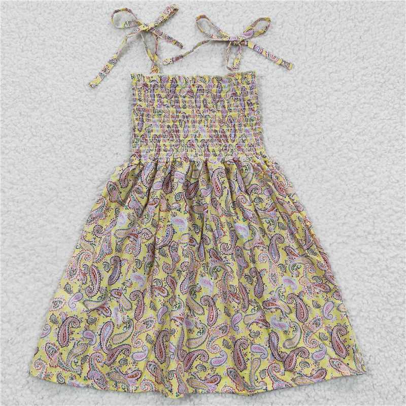 SALES NEW Baby Girls Elastic Knee-Length Dresses with White Flowers Cute Soft Fabric Baby Girls Dresses for Spring/Summer