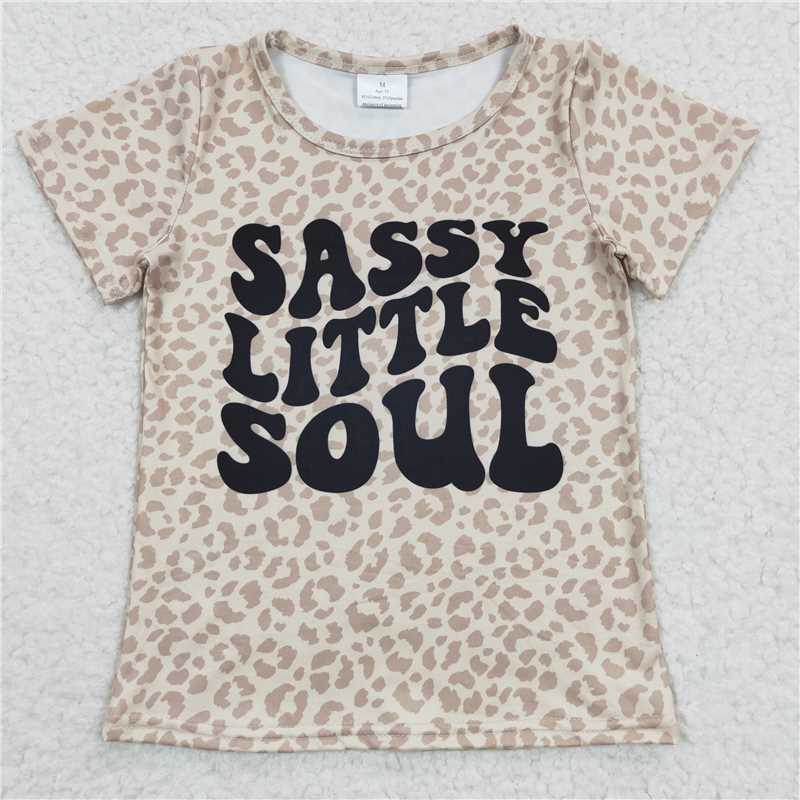 SALES NEW Little Sassy Soul Baby Girls Short Sleeve Shirts Tops Cute And Fashionable Infant Clothing