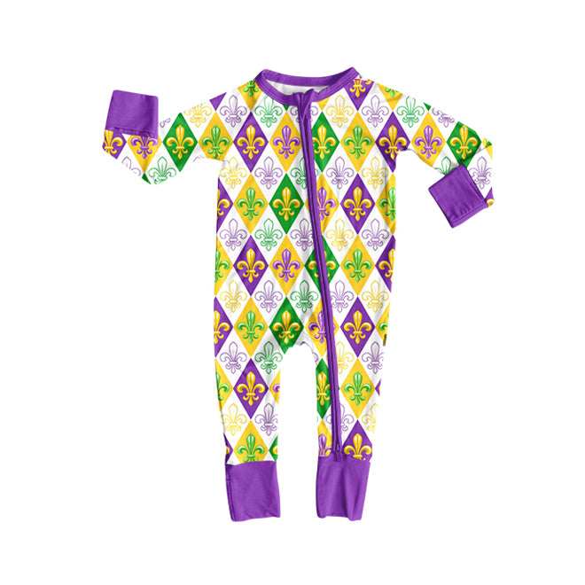 25.9.6 custom each style moq 5eta 4-6week Sibling Sisters mardi gras baby girl clothes long sleeve pants sets and romper match family design