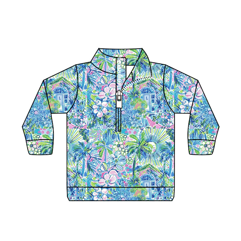 9.13 custom each style moq 5 eta 4-6week baby boys clothes blue pattern long sleeve top