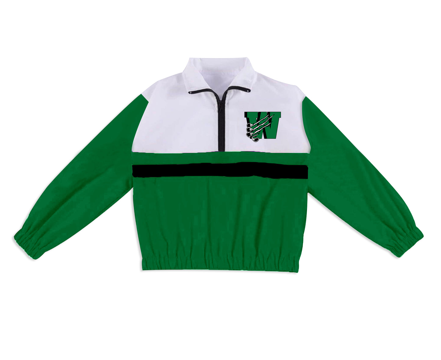 Custom moq 5 mix size summer teams Girls Green Polka Dot Top Shorts Set Top Skirt Short Set Zipper Pullover Pants Set