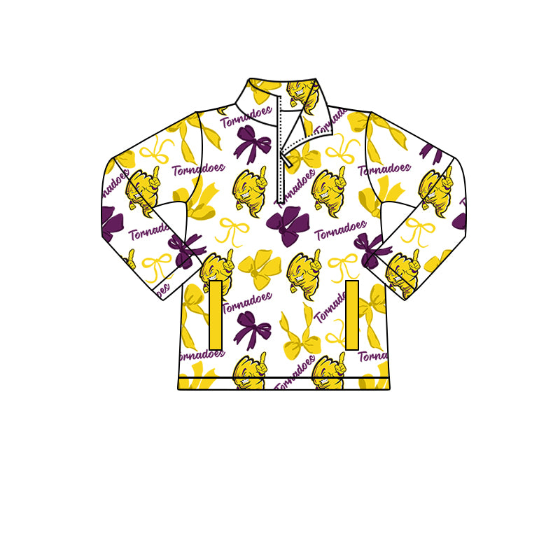 Custom moq 5 mix size milk silk summer teams baby girls clothes bow yellow hooded long sleeve pants sets and dress and top and hooded top and pant-25.8.13