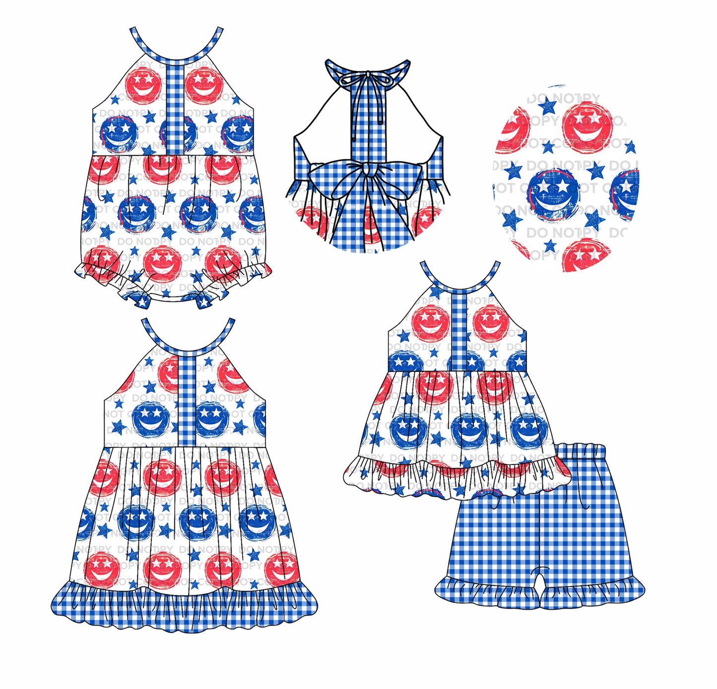 2.20 custom each style moq 5eta 4-6week Sibling Sisters smiley baby girl short sleeve shorts sets and dress and rompers match family design