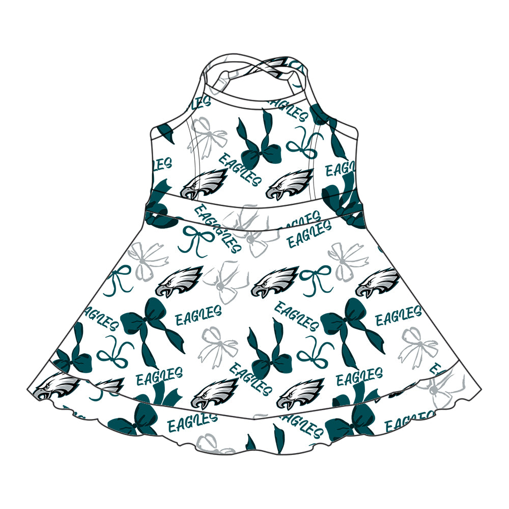 Custom moq 5 mix sizes summer teams baby girls clothes team green short sleeve skirts shorts sets 1 and skirts sets 2 and and skirts sets 2 and dress 1 and dress 2 and dress 3 and dress 4-25.6.9
