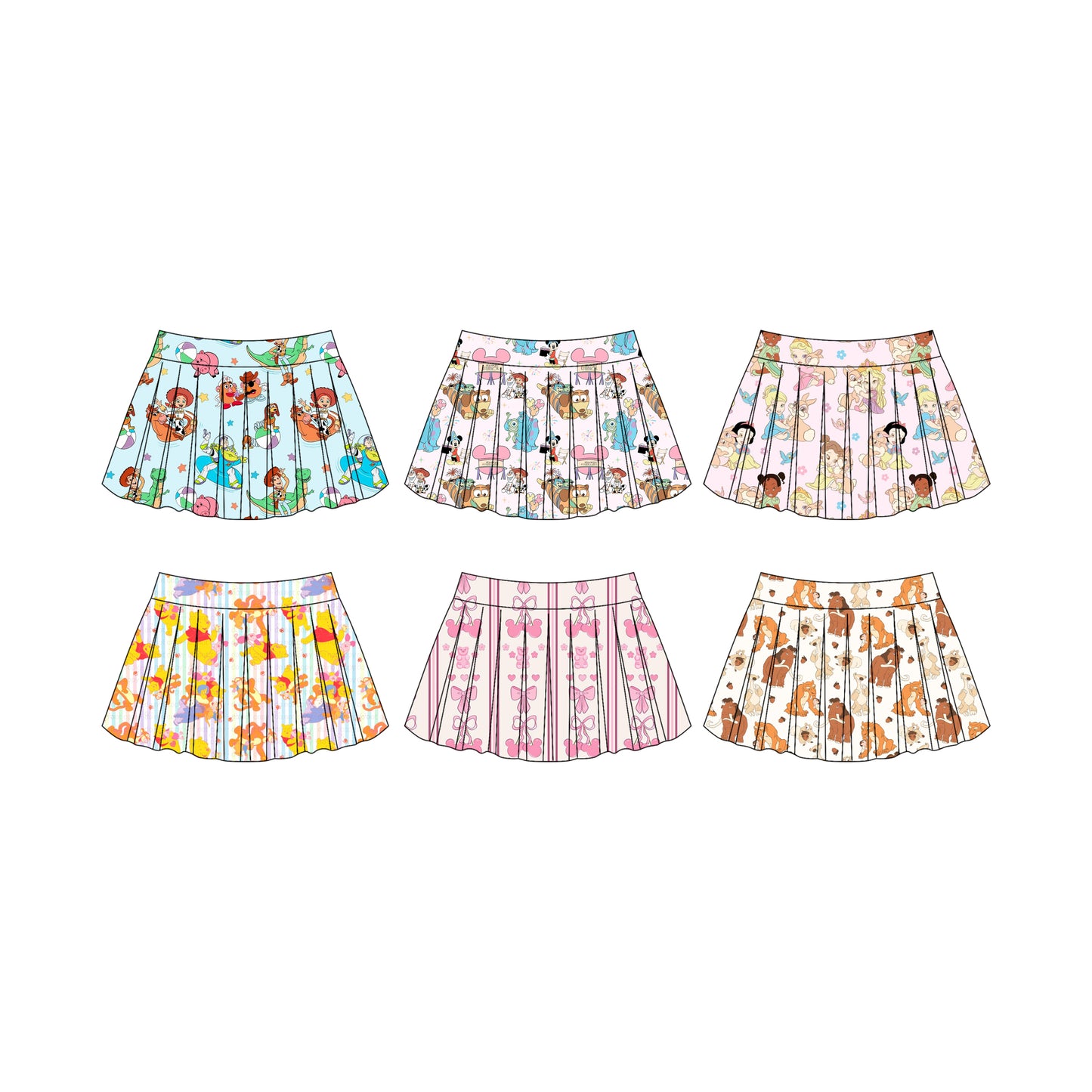 4.2 custom each style moq 5eta 4-6week Sibling Sister baby girls clothes skirts 1 and skirt 6 match family design