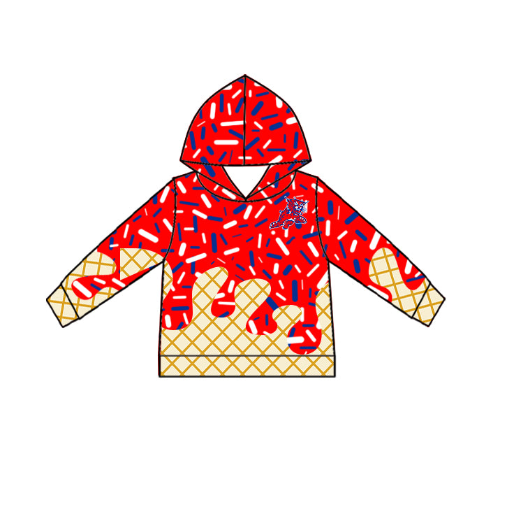 Custom moq 5 mix size milk silk baby girls clothes team red hooded long sleeve tops and skirt and dress and shorts 1 and shorts 2-25.7.2
