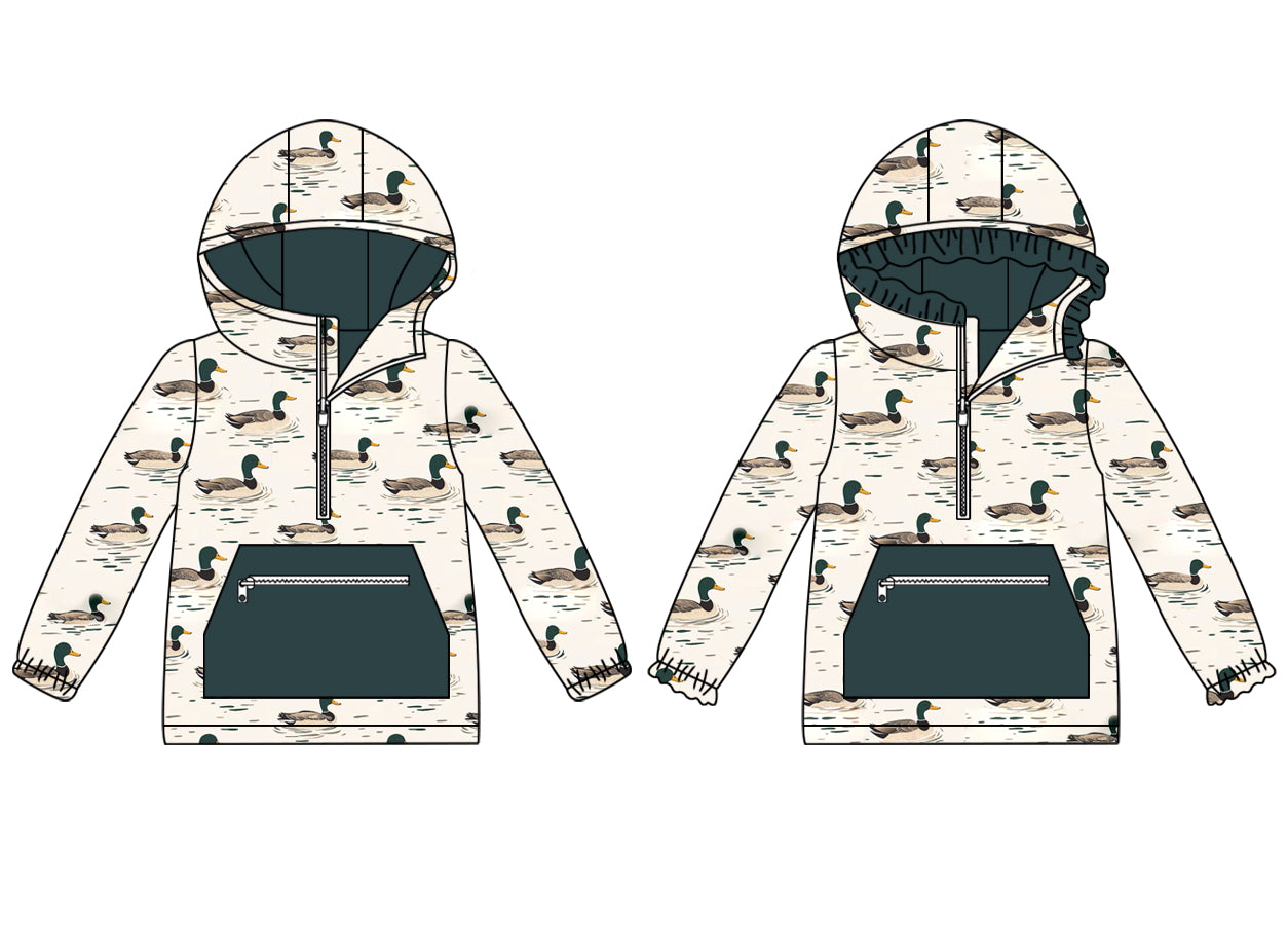 25.5.20 custom each style moq 5eta 4-6week Sibling Sisters duck baby girl long sleeve top 1 and top 2 match family design