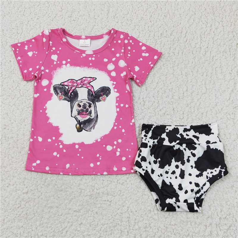 SALES NEW Baby Girls Cow Western Bummie Sets