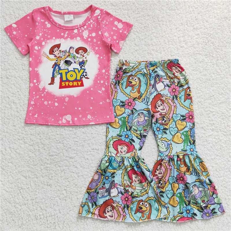 Cute Clothes GSPO0469 Baby Girls Pink Bell Pants Clothes Sets