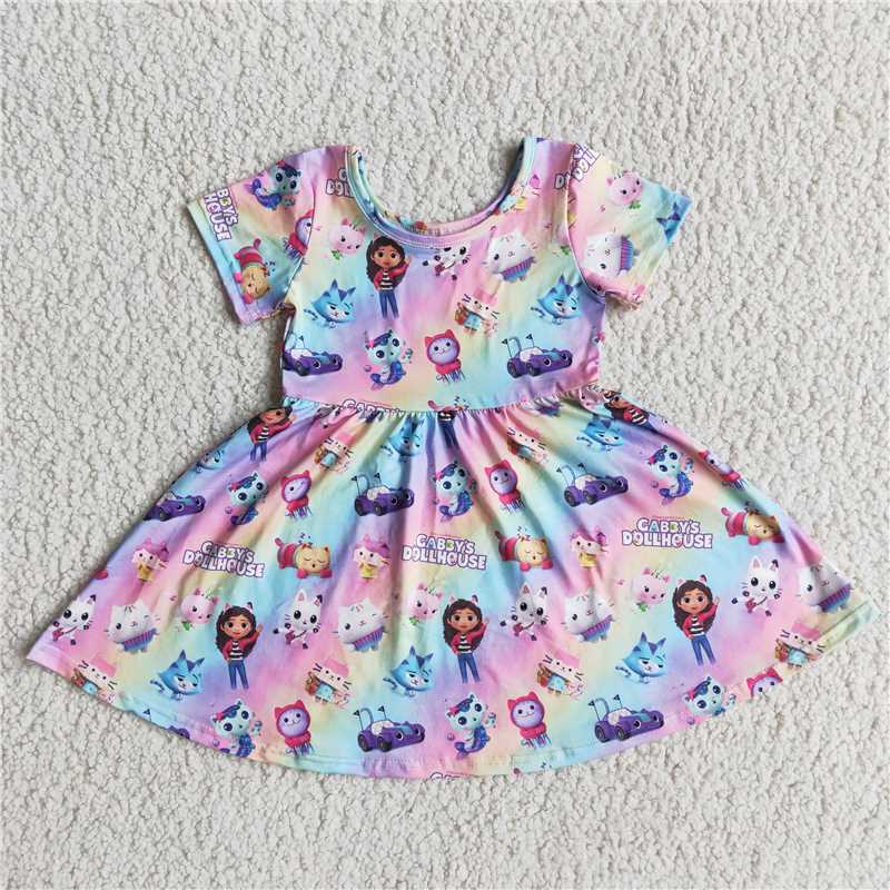 Cute Clothes E3-6 Baby Girls Pink short sleeve dresses