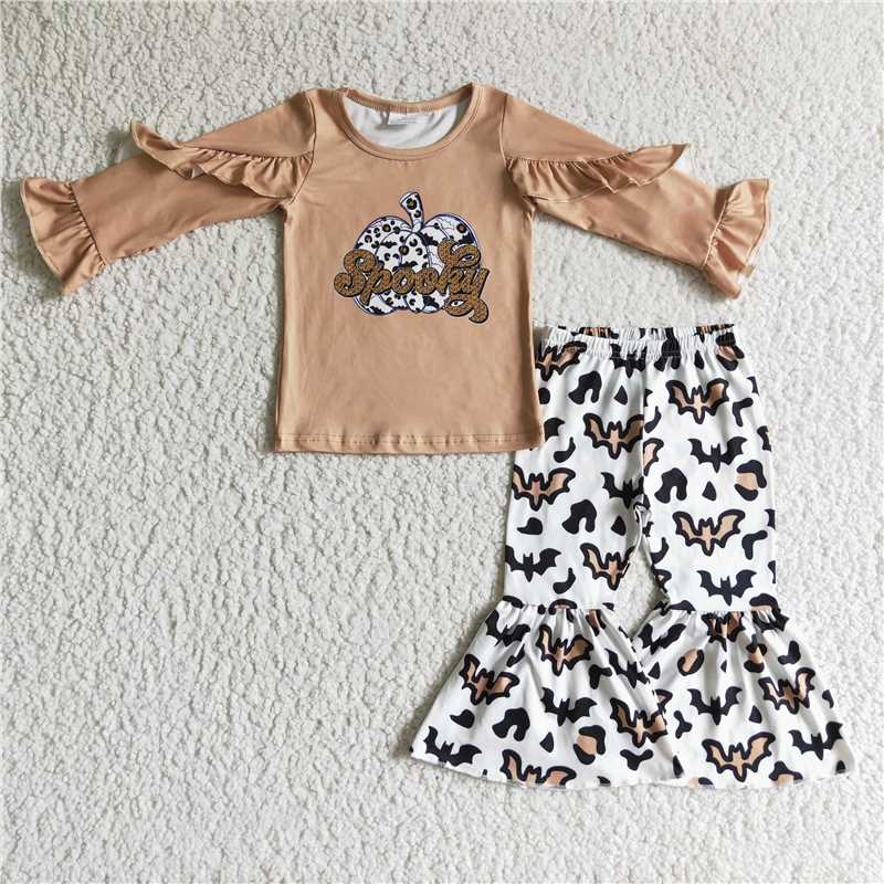 SALES NEW Baby girls fall brown Halloween pumpkin pants sets