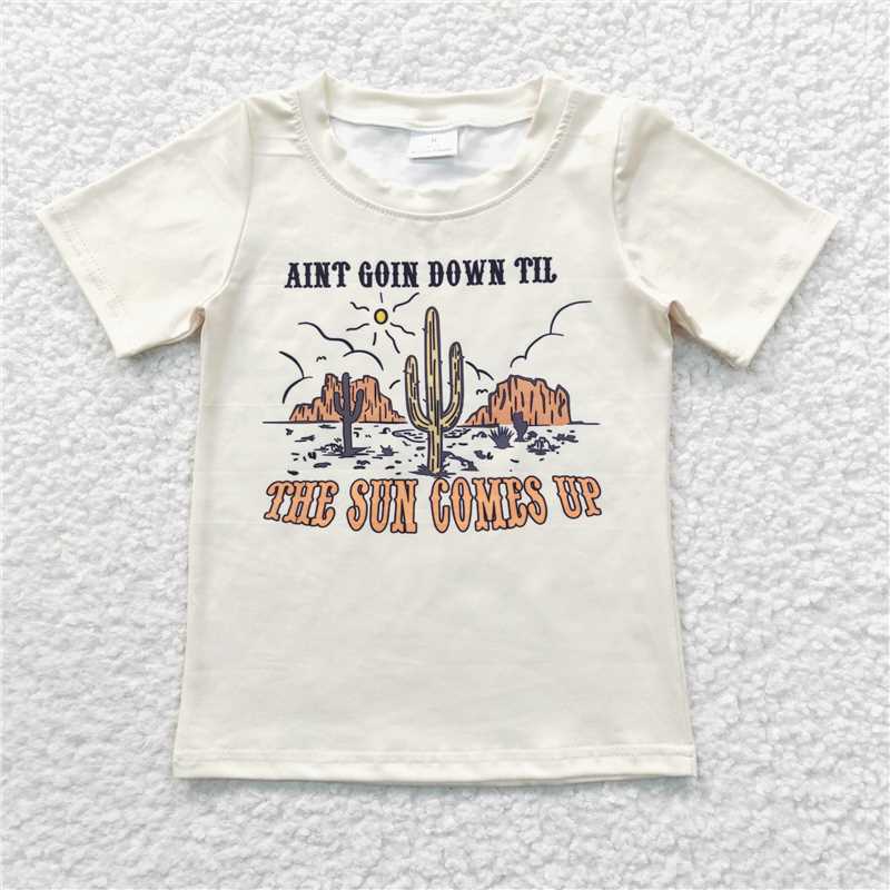 SALES NEW Baby Girls Western Print Short Sleeve Tee Shirts Casual Cotton Top for Little Girls
