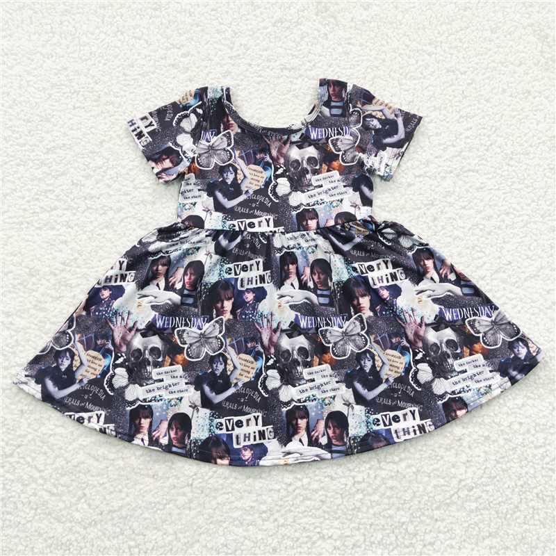 Cute Clothes GSD0332 Baby Girls Black Knee-Length Dress for Baby Girls Infant