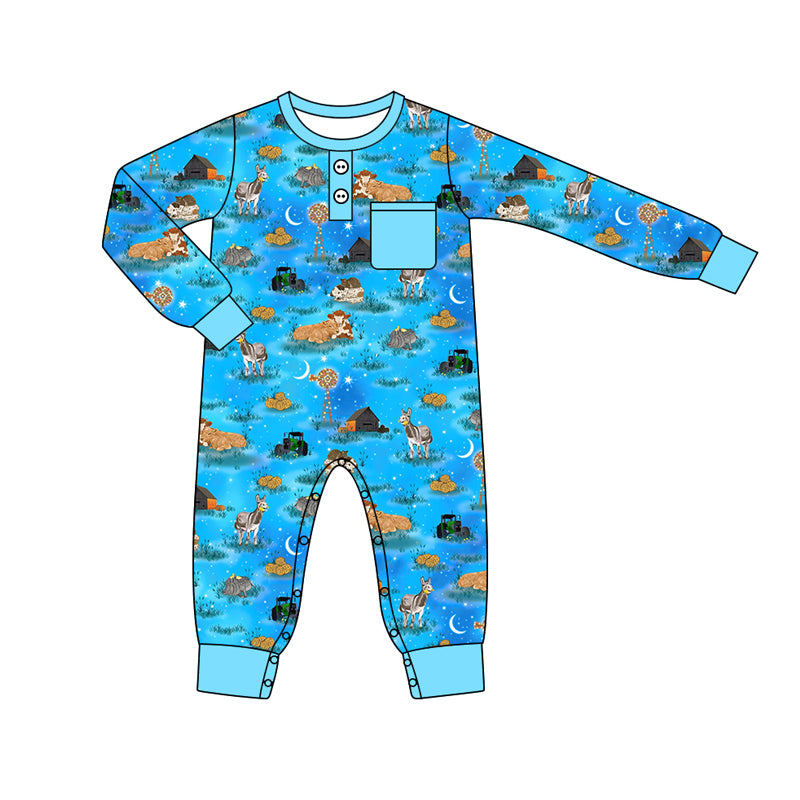 9.5 custom each style moq 5eta 4-6week Sibling Sister blue baby boy sets and rompers match family design
