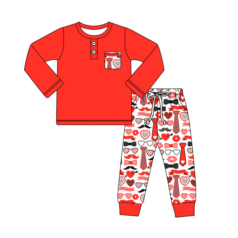 10.2 custom each style moq 5eta 4-6week baby boys clothes red long sleeve pants sets