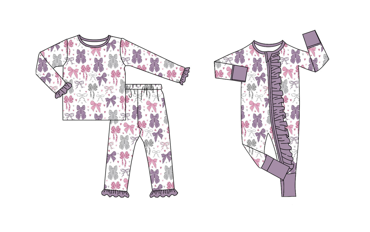 25.9.24 custom each style moq 8 eta 6-8week Sibling Sisters bow baby girl clothes long sleeve pants sets and romper match family design