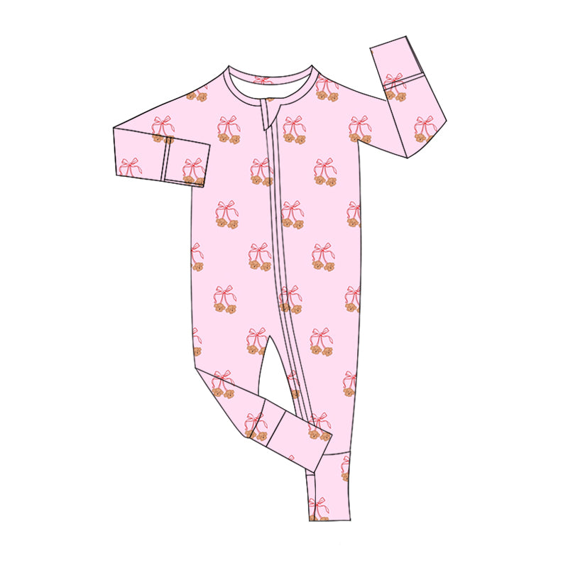 7.29 custom each style moq 5eta 4-6week Sibling Sister bow pink baby girls sets and rompers match family design