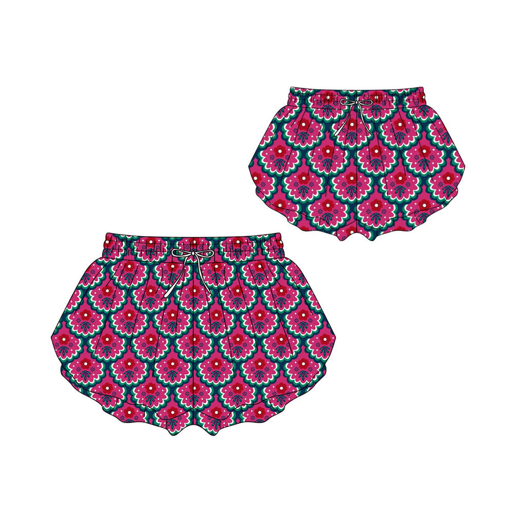 25.10.24 custom each style moq 5 eta 6-8 week Sibling Sister floral baby kids clothes summer shorts and adult shorts match design